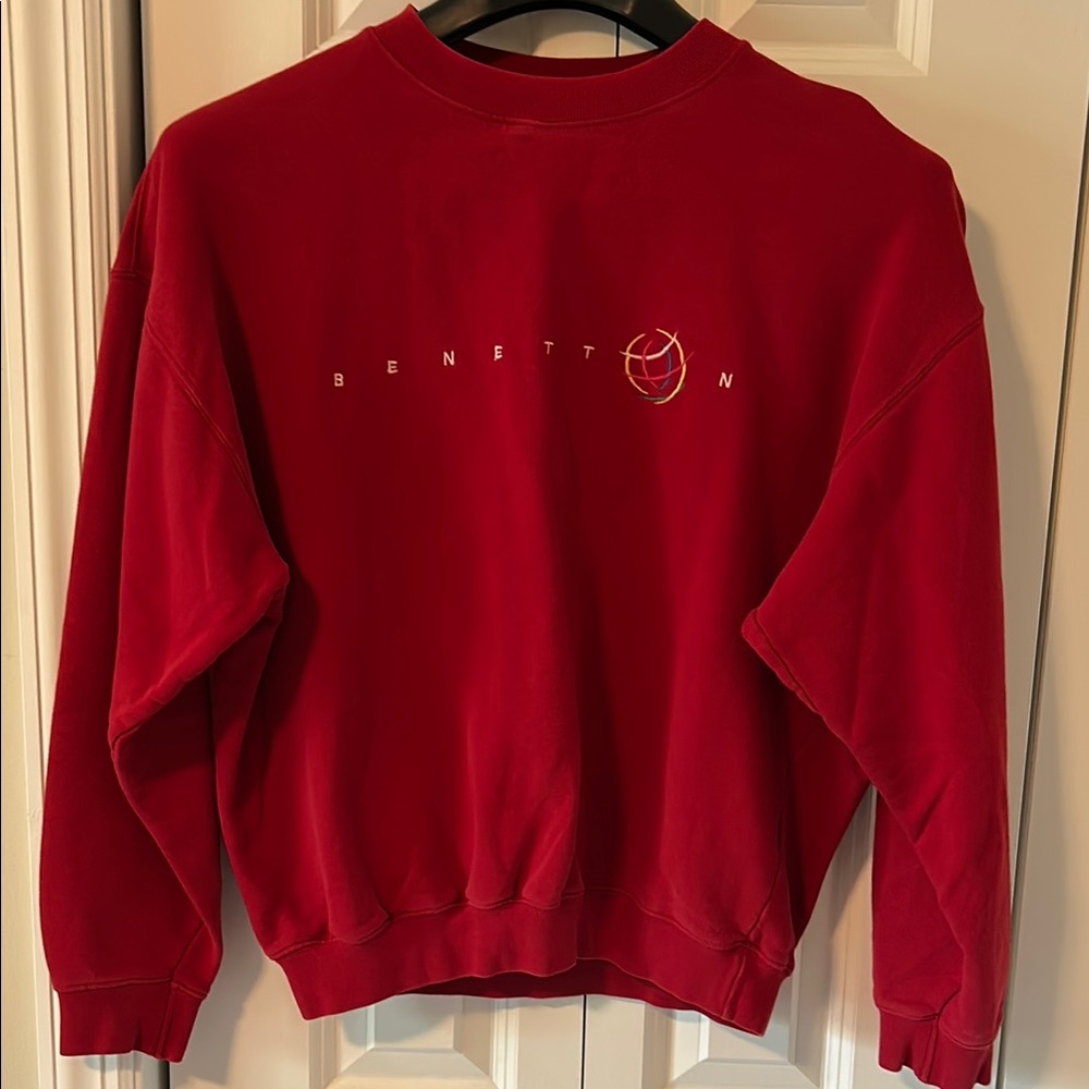United Colors Of Benetton Red Crewneck Sweater